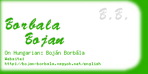 borbala bojan business card