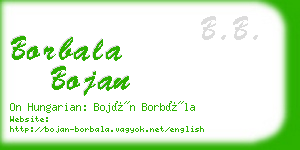 borbala bojan business card